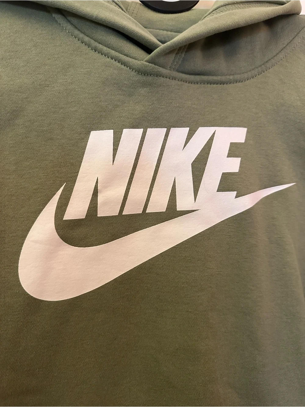 NIKE | Olive Green Hoodie with White Swoosh